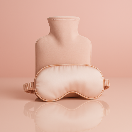 چشم بند و کیسه اب گرم