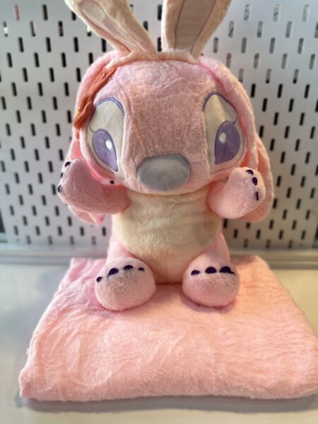 پتو بالشتی استیچ نشسته صورتی