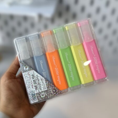 هایلایتر 6 عددی متالیک { شاین دار } کد 3625